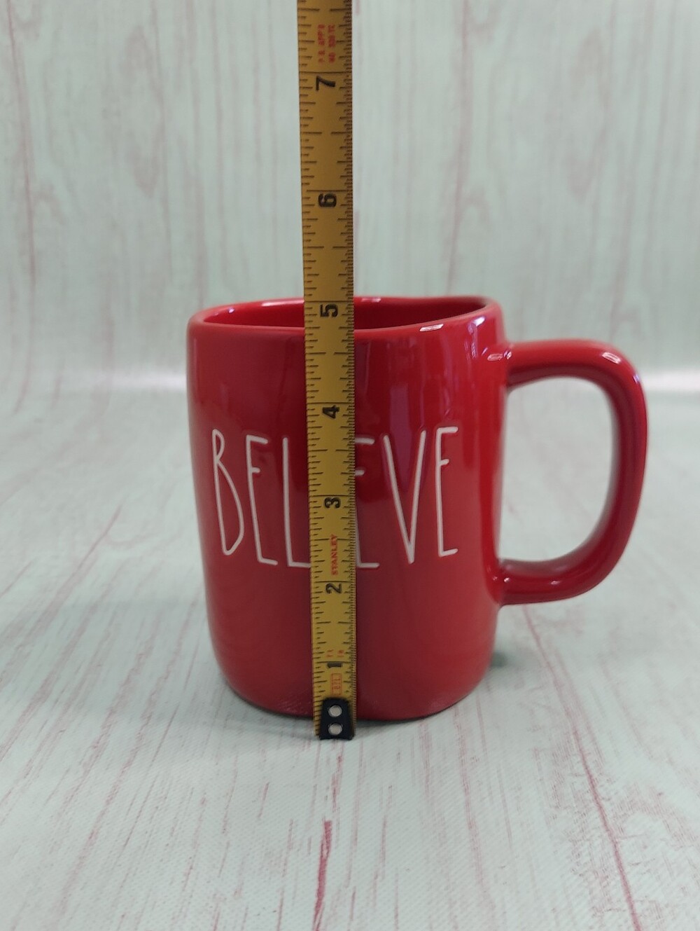 Rae Dunn Red BELIEVE Mug Christmas - Picture 6 of 6